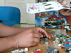 MMF bi-racial three-way of friends mansion a Spiderman Lego set