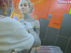 Tattoo Model Anuskatzz Gets Nipple Piercings While Anal Fuck Hardcore Extreme Rough Sex Bdsm Fetish