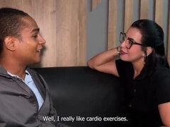 Sizzling Latina MILF, Kylei Ellish, gets BBC in first interracial encounter, taking his creamy load in her mouth!