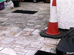 Fucking hot chubby blonde from behind