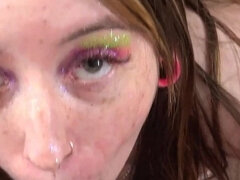 Amatør, Amerikansk, Pik sutte, Cfnm, Par, Komme i munden, Lille kvinde, Pov