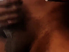 Stroking My Hard Black Cock Cumshot Fan Tribute