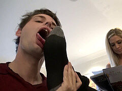 killer domme gets her socks slurped clean