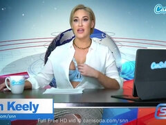 Big Fake Boobs Hot Stepmom Plays With Pussy Live On Air - solo topless