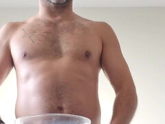 Undressing to Take a Shower After Workout in Gym