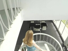 Playful blonde babe Nancy A in perfect POV scene