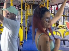 Young student groped and rubbed on public bus - Real orgasm caught on camera!