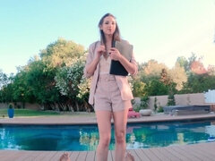 아기, 큰 가슴, 오랄섹스, 흑갈색 머리, 크림파이, 음경, 수음, 셀카