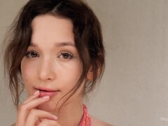 Perse, Suihinotto, Ruskeahiuksinen, Käsihoito, Ulkona, Laiha, Teini, Tissit