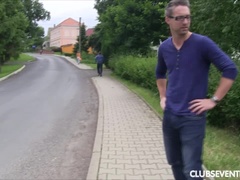 Avsugning, Europeisk, Ansiktsbehandling, Hardcore, Utomhus, Offentlig, Rakad, Tonåring