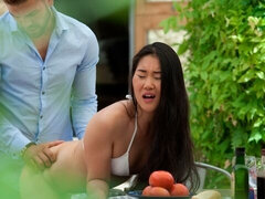 Rumpe, Brunette, Bakfra, Runke, Kyssing, Fitte, Tenåring, Pupper