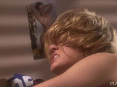 금발의, 사정 샷, 얼굴에