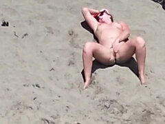 Naked Beauty on Beach - Drone POV Erotic Relaxation