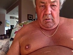 Grandpa shows on webcam