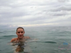 Emma looks so tasty when look in the ocean