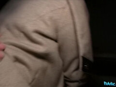 Blonde Fucked On Dark Staircase