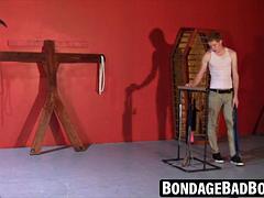 Alpha Damien Rage ties and trains eager athlete Aiyden Moore: Amateur, Gay  Fetish Porn
