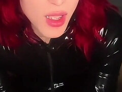 Step Daddy Gets Amazing Hand Job and Blowjob From Latex Sissy