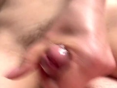 Hairy MILF Anna Shpilman Gives Wet Pussy Job in Close-Up 4K