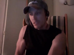 Muscular Guy's Eyes Roll Back When He Cums
