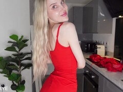 Small tits, petite blonde, lingerie try on haul