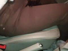 Desperate Girl Pees Her Brown Jeans In The Car!