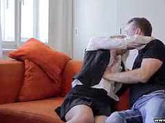 Amateur, Collège université, Tir de sperme, Faciale, Lunettes, Embrassement, Orgasme, Adolescente