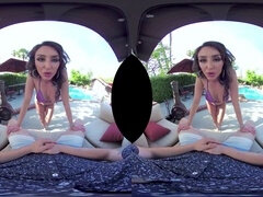 Badpak, Sperma shot, Sperma in gezicht, Buiten