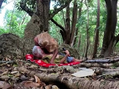 Pastel Allure and Rex Mastersen Stealth Fuck in Forest - Amateur Blowjob & Doggy Style