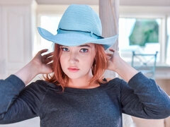 Redhead Lightens Her Load