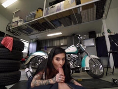 Van Wylde fucks Joanna Angel in the garage