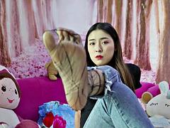 Asiatique, Chinoise, Pieds, Fétiche