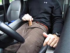 Enthousiasteling, Auto, Sperma shot, Nederlands, Homo, Masturbatie, Buiten, Openbaar