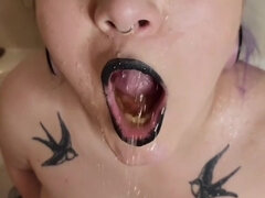 Bella grossa formosa, Tette grandi, Pompino, Bondage, Schizzo di sborra, Punto di vista pov, Schiavo, Toilette