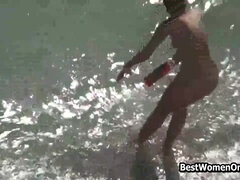 Pláž, Kuřba, Pár, Homemade, Na verejnosti, Špeh