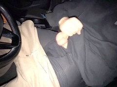 Late night messy car action with big cock, smooth tunes, and steamy dirty talk