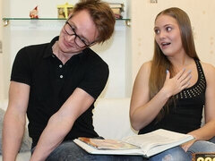 엉덩이, 큰 음경, 오랄섹스, 흑갈색 머리, 청소년