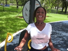 Outdoor Interracial hardcore with Busty Ebony - Remote Control Her - Kyle Mason