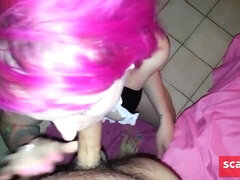 ROSY HAIR MUDDY GARGLE FACEFUCK JIZM ALL OVER HER FACE
