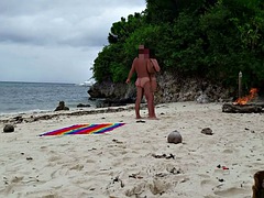 Amazing sex on a nude beach - Russian amateur couple