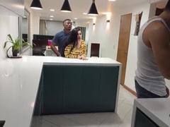 My Buddy's Latina Wife Gets Fucked By Me While He Cooks