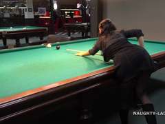 Public flashing  in the billiard club