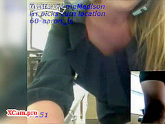 web cam riding dildo while on the Phone at Work - www.XCam.pro