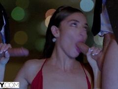 TUSHY Sultry Actress Emily Gets DPed by her two Co-stars - Emily willis