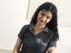 Enthusiastic Blowjob with Skinny Venezuelan Babe - Rough Sex & Big Cock Fucking in HD