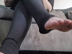 Enjoy my bare goth feet while I indulge in music!