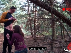 Sex and blowjob with a stranger in a park on a hidden camera.- Lucky69Pussy