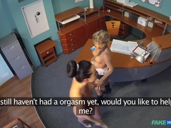 Nurse joins doctors threesome for the first time