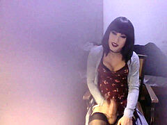 highly cute tranny jerks massive prick on webcam pt. 3