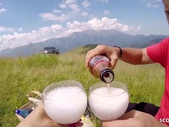 Real German Amateur Teen Couple Outdoor Fuck on Holiday